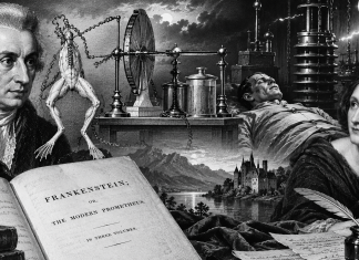 Galvani, Frankenstein y la electricidad de la vida «De la electricidad animal de Galvani al Frankenstein de Mary Shelley. Ilustración conceptual sobre las relaciones entre ciencia y literatura».